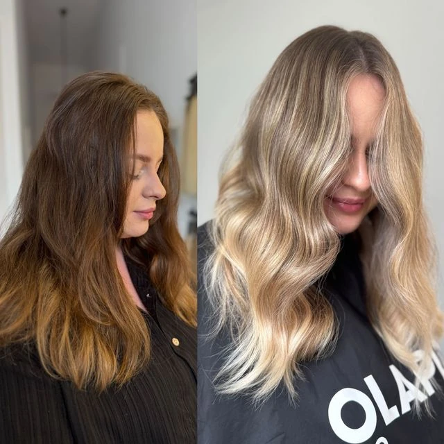 Metamorfoza koloryzacji Muse Hair, efekt przed i po